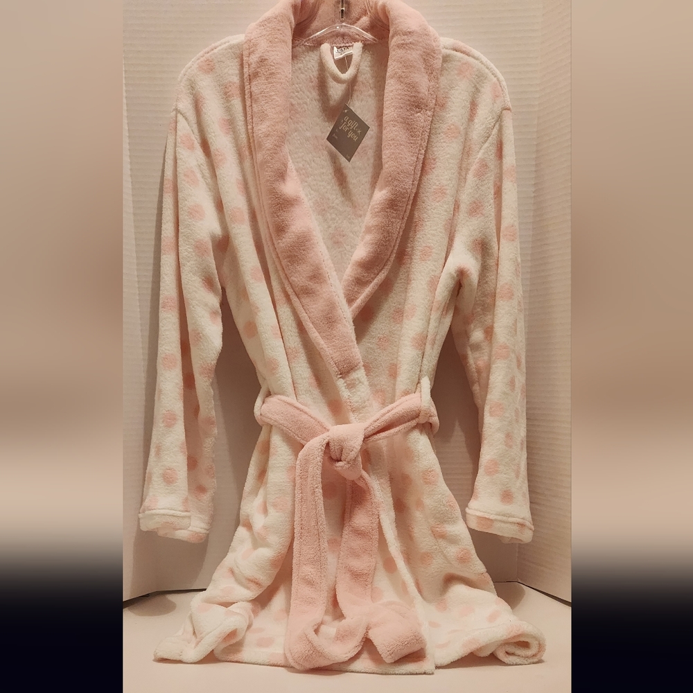 ULTA Pink Polka Dot Bathrobe, S/M
